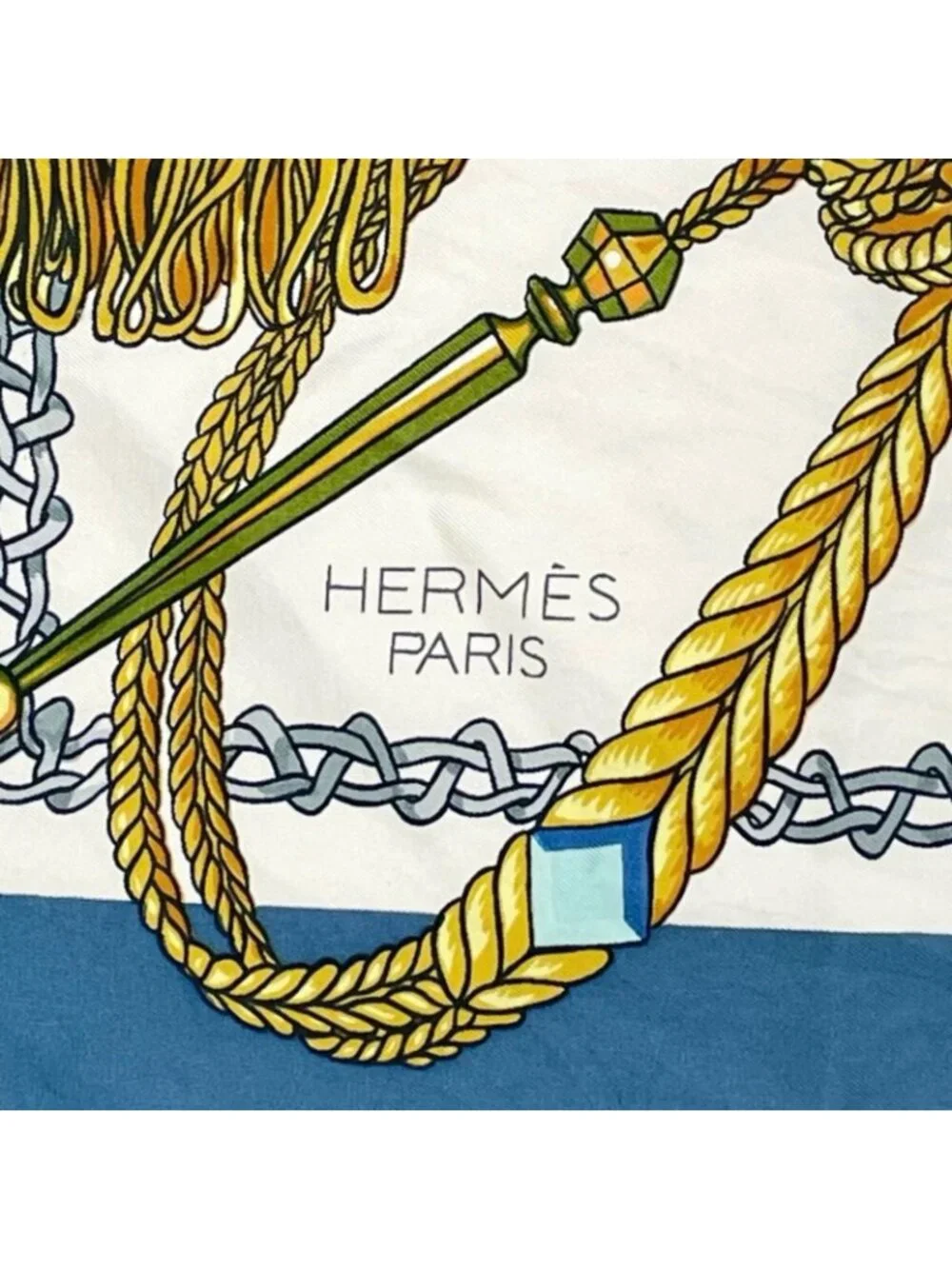 Hermes Carre 90 le Timbalier Timpani Player Scarf Silk Multicolor